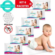 Lenços Umedecidos Lencinho Higiênico kit 6 Pacotes - Meu Bebê