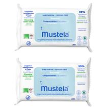 Lenços Umedecidos Mustela Bebê Compostáveis Vegano à Base de Água