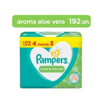 Lenços Umedecidos Pampers Aroma Aloe Vera 192 Unidades