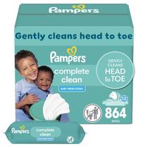 Lenços Umedecidos Pampers Complete Clean Baby Fresh - Pacote com 864 Unidades Lenços Umedecidos Pampers Complete Clean Baby Fresh - Pacote com 864 Unidades