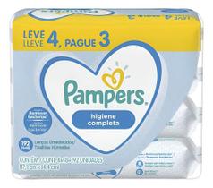 Lenços Umedecidos Pampers Higiene Completa 192 Unidades