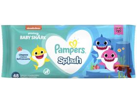 Lenços Umedecidos Pampers Splashers Baby Shark 48 unidades