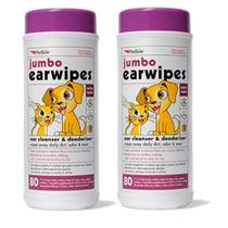 Lenços umedecidos para animais de estimação Petkin Jumbo, pacote com 80 lenços umedecidos extra úmidos Lenços umedecidos para animais de estimação Petkin Jumbo, pacote com 80 lenços umedecidos extra úmidos