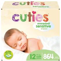 Lenços umedecidos para bebês Cuties, sem perfume e hipoalergênicos, 12 pacotes macios Lenços umedecidos para bebês Cuties, sem perfume e hipoalergênicos, 12 pacotes macios