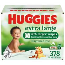 Lenços umedecidos para bebês Huggies Extra Large, sem perfume, 378 toalhetes Lenços umedecidos para bebês Huggies Extra Large, sem perfume, 378 toalhetes