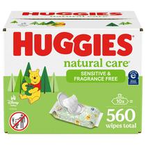 Lenços umedecidos para bebês HUGGIES Natural Care Sensitive Unscented 560 unidades
