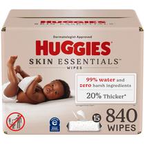 Lenços umedecidos para bebês Huggies Skin Essentials 99% água 840 toalhetes