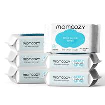 Lenços umedecidos para bebês Momcozy Saline Nose and Face 180 unidades (6 pacotes)