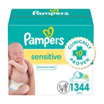 Lenços umedecidos para bebês Pampers Sensitive à base de água 1344