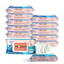 Lenços umedecidos para bebês PROUDLY Gentle Touch, sem perfume, 672 unidades (pacote com 12) Lenços umedecidos para bebês PROUDLY Gentle Touch, sem perfume, 672 unidades (pacote com 12)