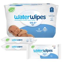 Lenços umedecidos para bebês WaterWipes, sem plástico, originais, 99,9% de água x 180