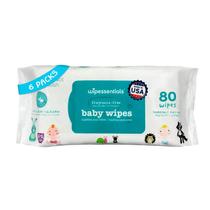 Lenços umedecidos para bebês Wipe Essentials, hipoalergênicos, sem perfume, pacote com 6 Lenços umedecidos para bebês Wipe Essentials, hipoalergênicos, sem perfume, pacote com 6