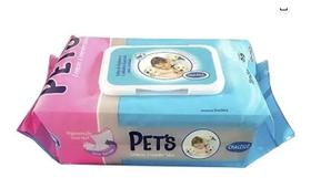 Lenços Umedecidos Para Cães Gatos C/ 80 Toalhas Chalesco