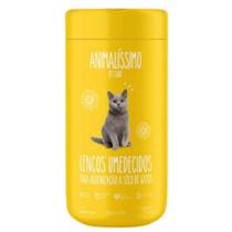 Lenços Umedecidos para Gatos com 75 Unidades