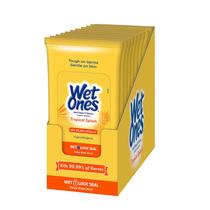 Lenços umedecidos para mãos Wet Ones Tropical Splash Scent, pacote 20x10