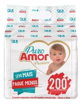 Lenços Umedecidos Puro Amor Premium Alor Vera 200un