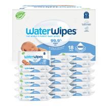 Lenços Umedecidos WaterWipes para Bebês - Sem Plástico - Pacote com 1080 Unidades