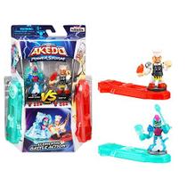 Lendas da Tempestade de Arqueus Contra Pack 2 Mini Figuras de Ação de Combate e 2 Controladores de Batalha Epic Briny Versus Bun Burner, Multicolor (15170) - Akedo