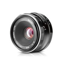 Lens Meike 25mm F1.8 com foco manual de grande angular para câmeras M43