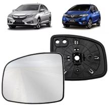 Lente Base Espelho Retrovisor City Fit 2015 A 2020 Esquerdo