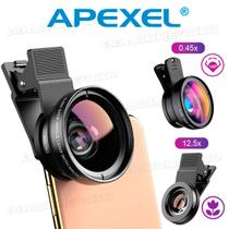 Lente Celular Macro 12.5x E Super Ângulo Amplo 0.45x Apexel Lente Celular Macro 12.5x E Super Ângulo Amplo 0.45x Apexel
