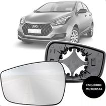 Lente Com Base Espelho Retrovisor Hb20 2012 a 2019 Esquerdo