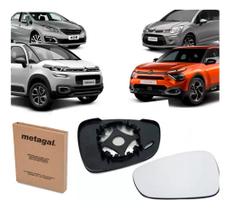 Lente Com Base Retrovisor C3 / C4 / Aircross / Peugeot 408 - Lado Esquerdo (Motorista) Orginal