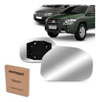 Lente Com Base Retrovisor Palio / Weekend / Strada / Idea 08 A 09 - Lado Direito (Passageiro) Original