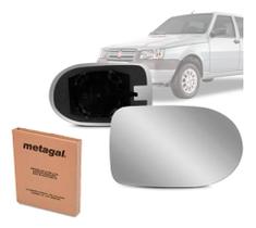 Lente Com Base Retrovisor Uno Mille Economy 11 A 14 - Lado Direito (Passageiro) Original