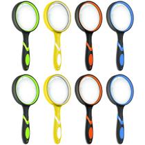 Lente de aumento Leffis, pacote com 8 lentes de 10 x 50 mm para leitura infantil