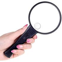 Lente de Aumento Lupa de Mão Com Luz 2 LEDs 3X e 8X CBRN20171