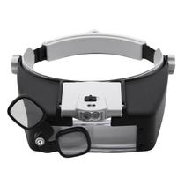 Lente De Cabeça Com Led Para Ourives Relojoeiro Soldador