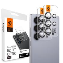 Lente de câmera e protetor de tela Spigen GlasTr EZ Fit Galaxy S25 Ultra Black, pacote com 2