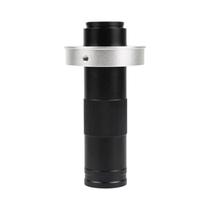 Lente De Microscópio Com Ampliação Ajustável 215X 180X 130X 150X Zoom Óptico Montagem C Para Vídeo