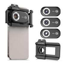 Lente de Microscópio para Celular APEXEL 3 em 1 - 100X/150X/200X com Nano Zoom