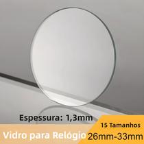 Lente De Substituição Para Smartwatch 26mm-33mm, Vidro Redondo De 13mm De Espessura, Kit De