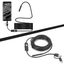 Lente endoscope Zerone 3 em 1 de 5,5 mm com cabo de 5 m para Android/PC