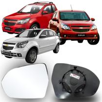Lente Espelho Retrovisor Agile Montana 2012 até 2021 Lado Esquerdo Removel SB001