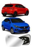 Lente Espelho Retrovisor ARGO CRONOS 2019 a 2025 STRADA 2020 a 2025 - C/ GRAFIA E BASE -