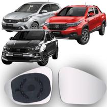 Lente Espelho Retrovisor Argo Cronos Strada 2020 até 2025 Lado Direito Removel SB048