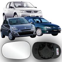 Lente Espelho Retrovisor Clio 1999 até 2012 Logan 2006/2009 Megane 2000 Lado Esquerdo Removel SB161 Lente Espelho Retrovisor Clio 1999 até 2012 Logan 2006/2009 Megane 2000 Lado Esquerdo Removel SB161