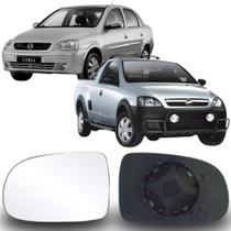 Lente Espelho Retrovisor Corsa 2003 até 2012 Montana 2003 até 2011 Lado Esquerdo Removel SB013