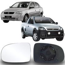 Lente Espelho Retrovisor Corsa 2003 até 2012 Montana 2003 até 2011 Lado Esquerdo Removel SB013