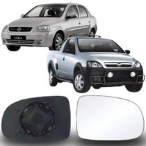Lente Espelho Retrovisor Corsa Montana Lado Direito Removel SB014