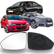 Lente Espelho Retrovisor Cruze 2008 até 2017 Lado Esquerdo Removel SB015