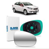 Lente Espelho Retrovisor Direito Com Base Grand Siena 2012 A 2021
