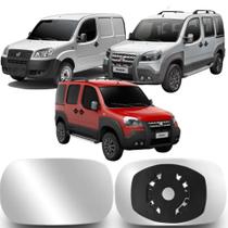 Lente Espelho Retrovisor Doblo 2000 até 2021 Lado Esquerdo Removel SB049