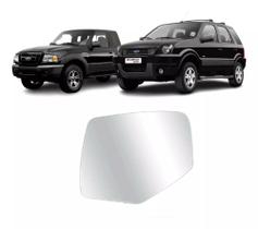 Lente Espelho Retrovisor Ecosport 03 Á 11 Ranger 05 Á 09 Lado Esquerdo Plano