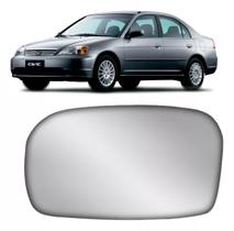 Lente Espelho Retrovisor Honda Civic 01 02 03 04 05 Lado Esquerdo