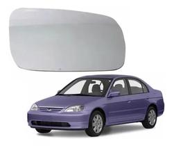 Lente Espelho Retrovisor Honda Civic 2001 Até 2005 Plana Esquerdo